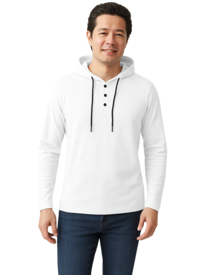 Men's Basic Pullover Terry Fabric Hoodie